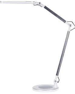 Candeeiro De Mesa Led Em Metal Prateado 80 Cm Grus