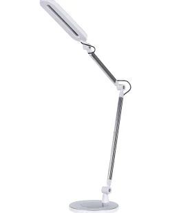 Candeeiro De Mesa Led Em Metal Prateado 80 Cm Grus