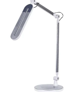 Candeeiro De Mesa Led Em Metal Prateado 80 Cm Grus