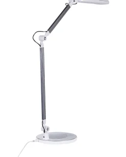 Candeeiro De Mesa Led Em Metal Prateado 80 Cm Grus