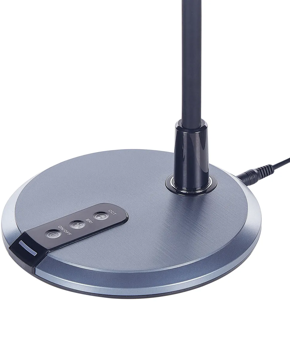 Candeeiro De Mesa Led Preto E Prateado Columba