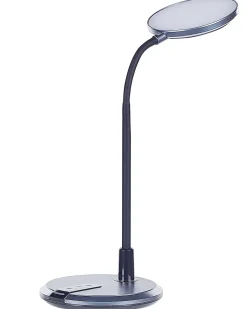 Candeeiro De Mesa Led Preto E Prateado Columba