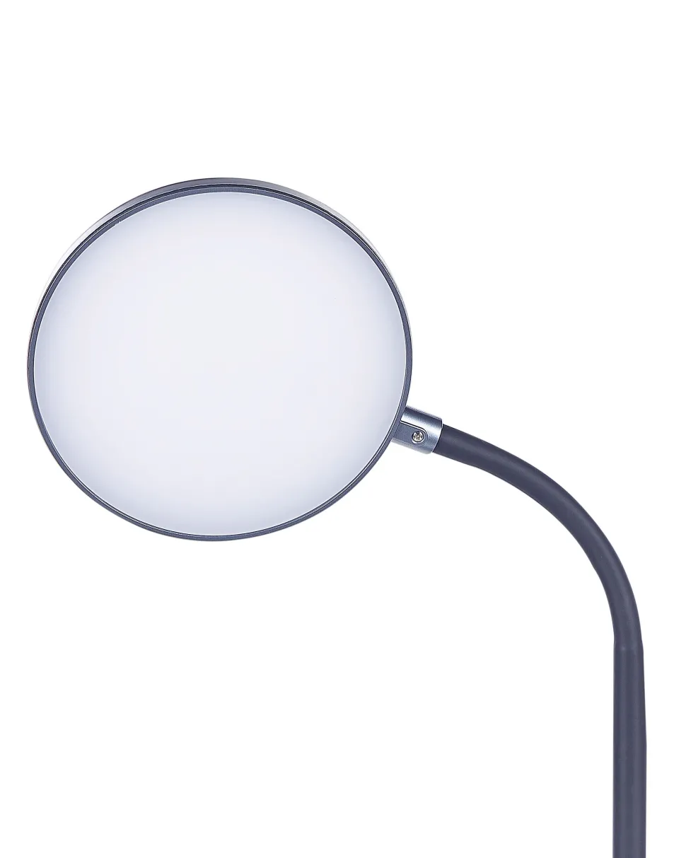 Candeeiro De Mesa Led Preto E Prateado Columba