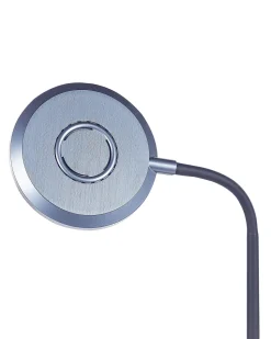 Candeeiro De Mesa Led Preto E Prateado Columba