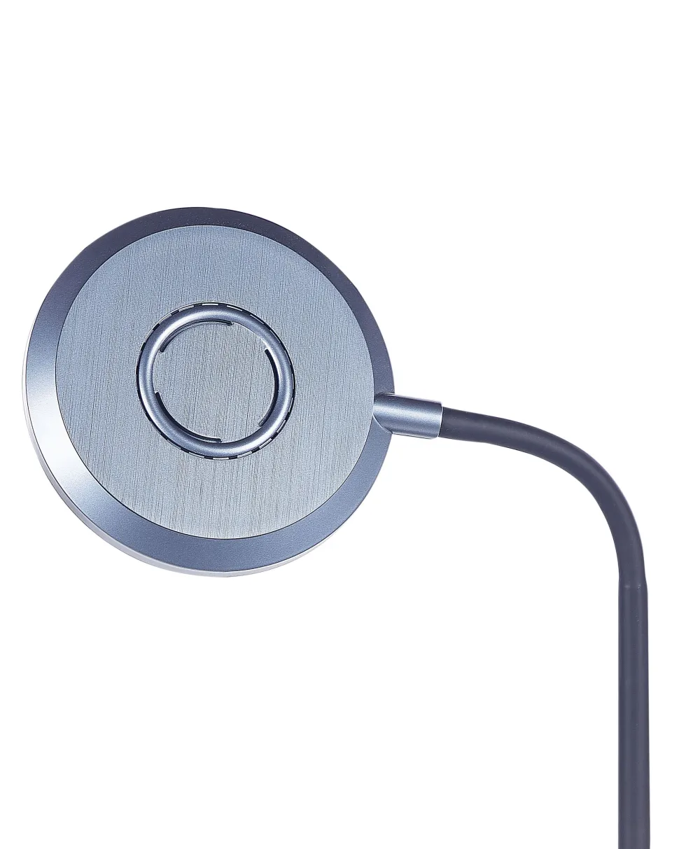 Candeeiro De Mesa Led Preto E Prateado Columba