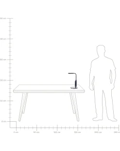 Candeeiro De Mesa Led Preto Cygnus