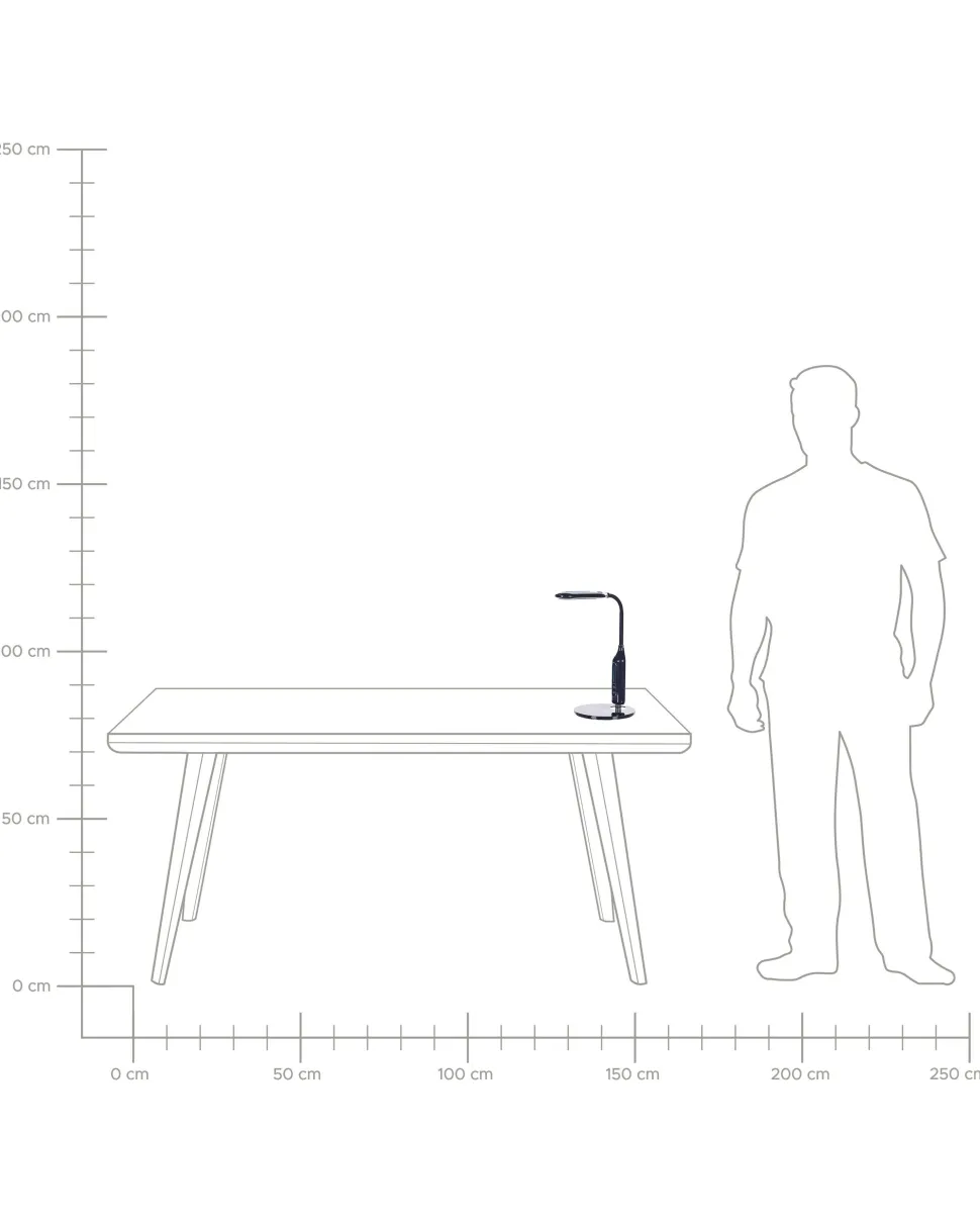 Candeeiro De Mesa Led Preto Cygnus