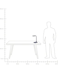 Candeeiro De Mesa Led Preto Centaurus