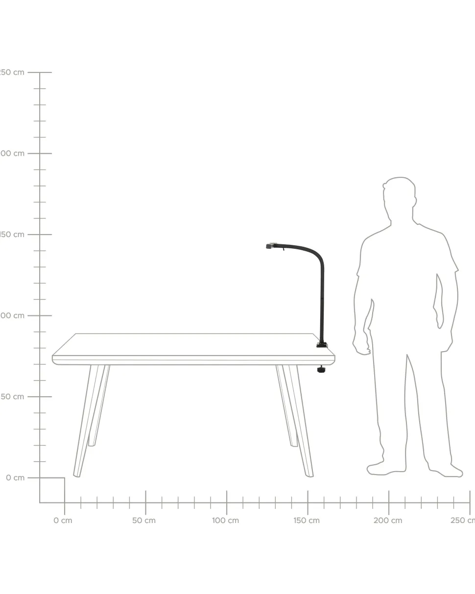 Candeeiro De Mesa Led Preto 48 Cm Auriga