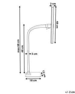 Candeeiro De Mesa Led Preto 68 Cm Kouris