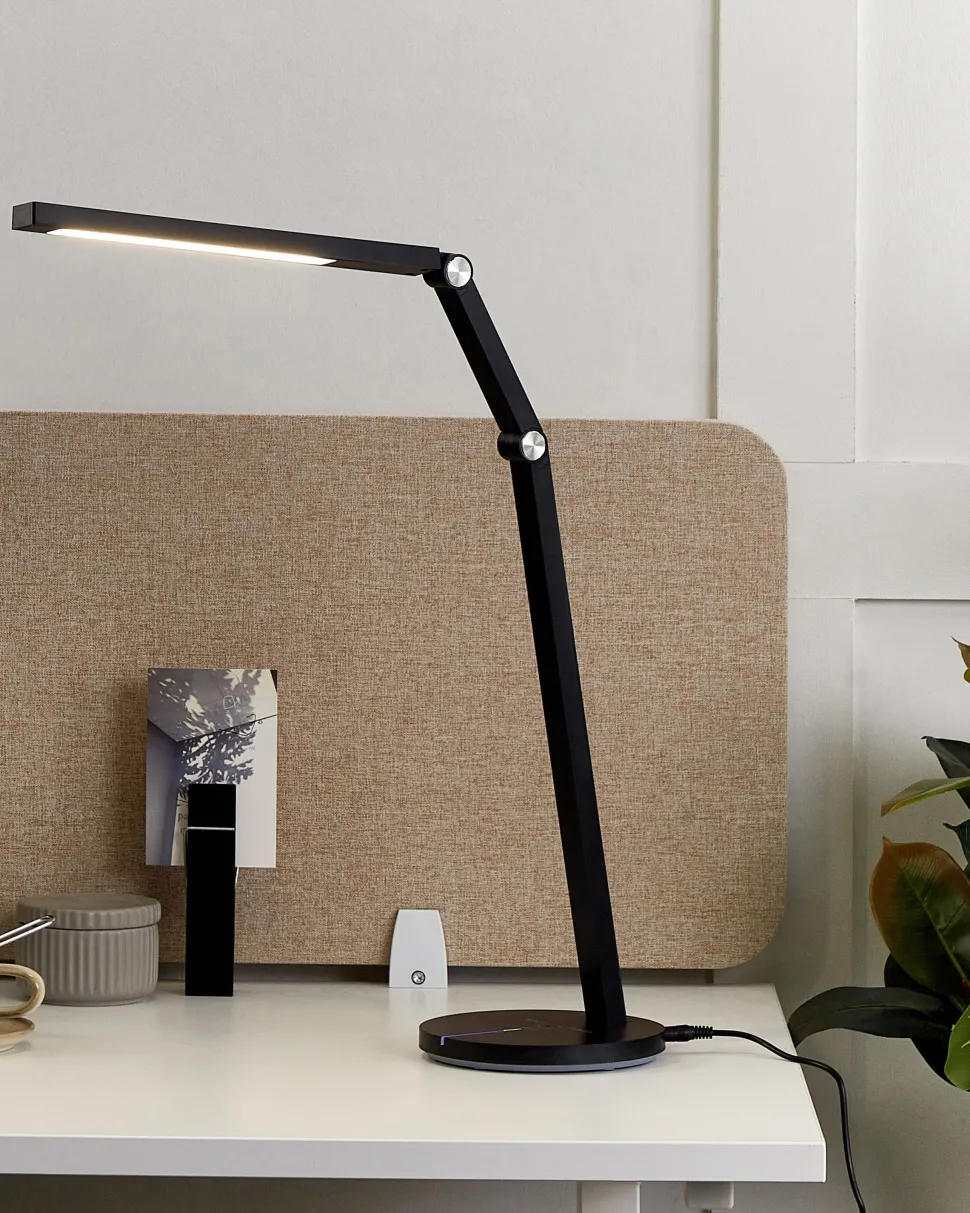 Candeeiro De Mesa Led Preto 48 Cm Dorado