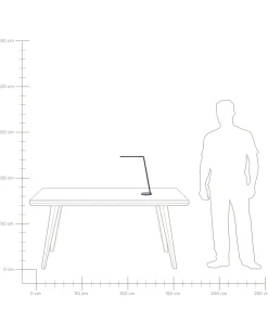 Candeeiro De Mesa Led Preto 48 Cm Dorado