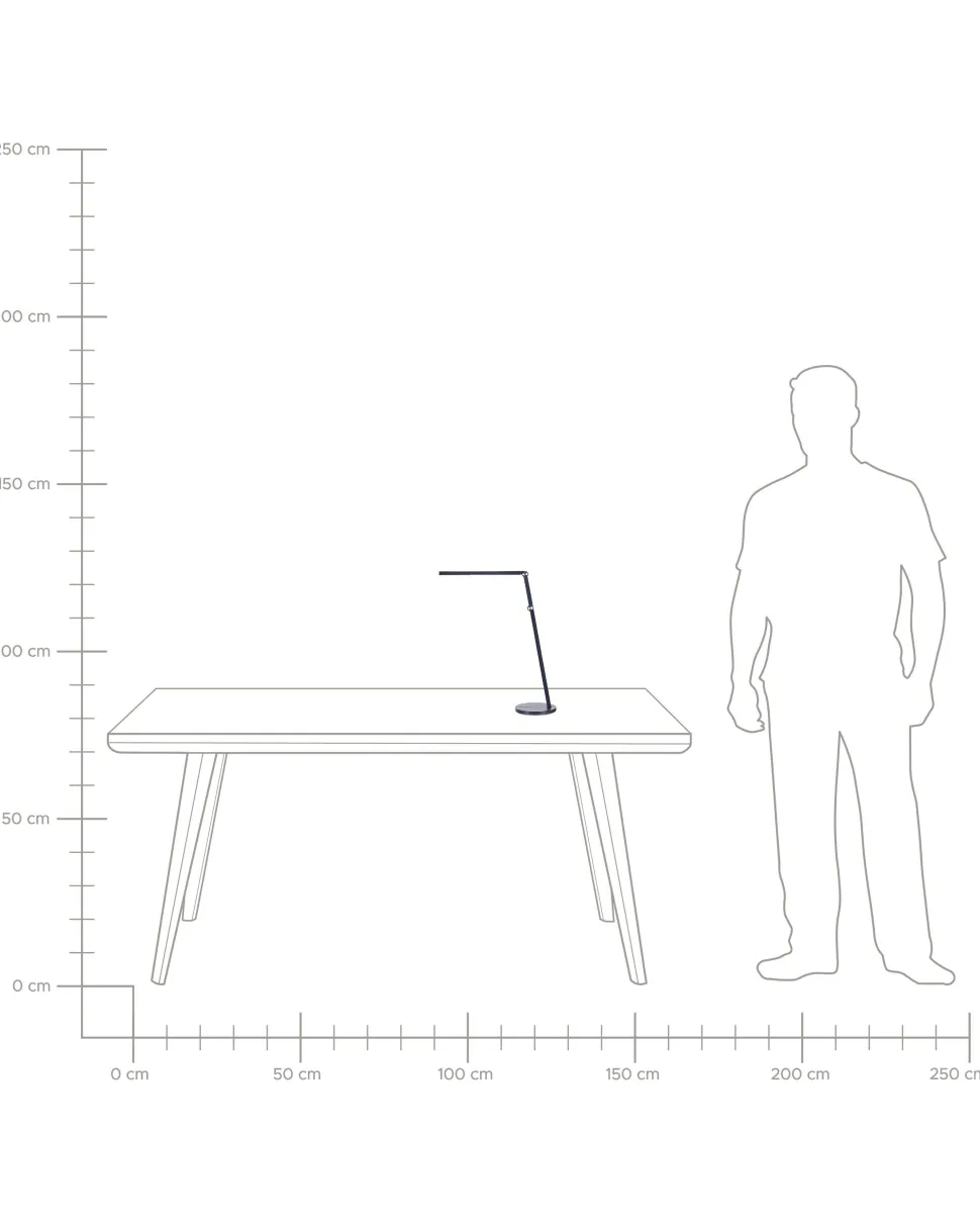 Candeeiro De Mesa Led Preto 48 Cm Dorado