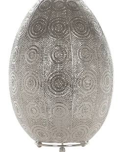 Candeeiro De Mesa Marroquino Prateado Maringa