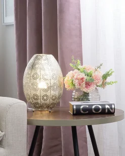 Candeeiro De Mesa Marroquino Prateado Maringa