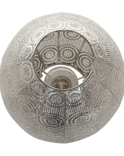 Candeeiro De Mesa Marroquino Prateado Maringa