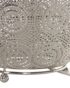 Candeeiro De Mesa Marroquino Prateado Maringa