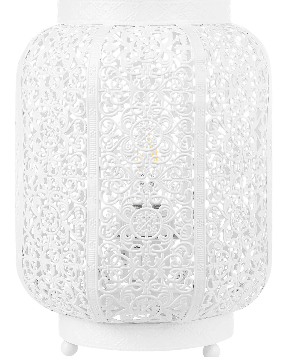 Candeeiro De Mesa Marroquino Branco Somes