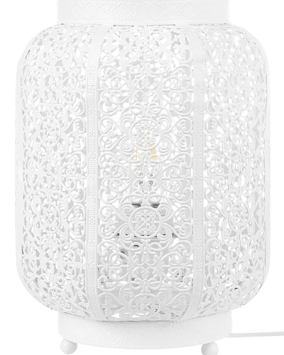 Candeeiro De Mesa Marroquino Branco Somes