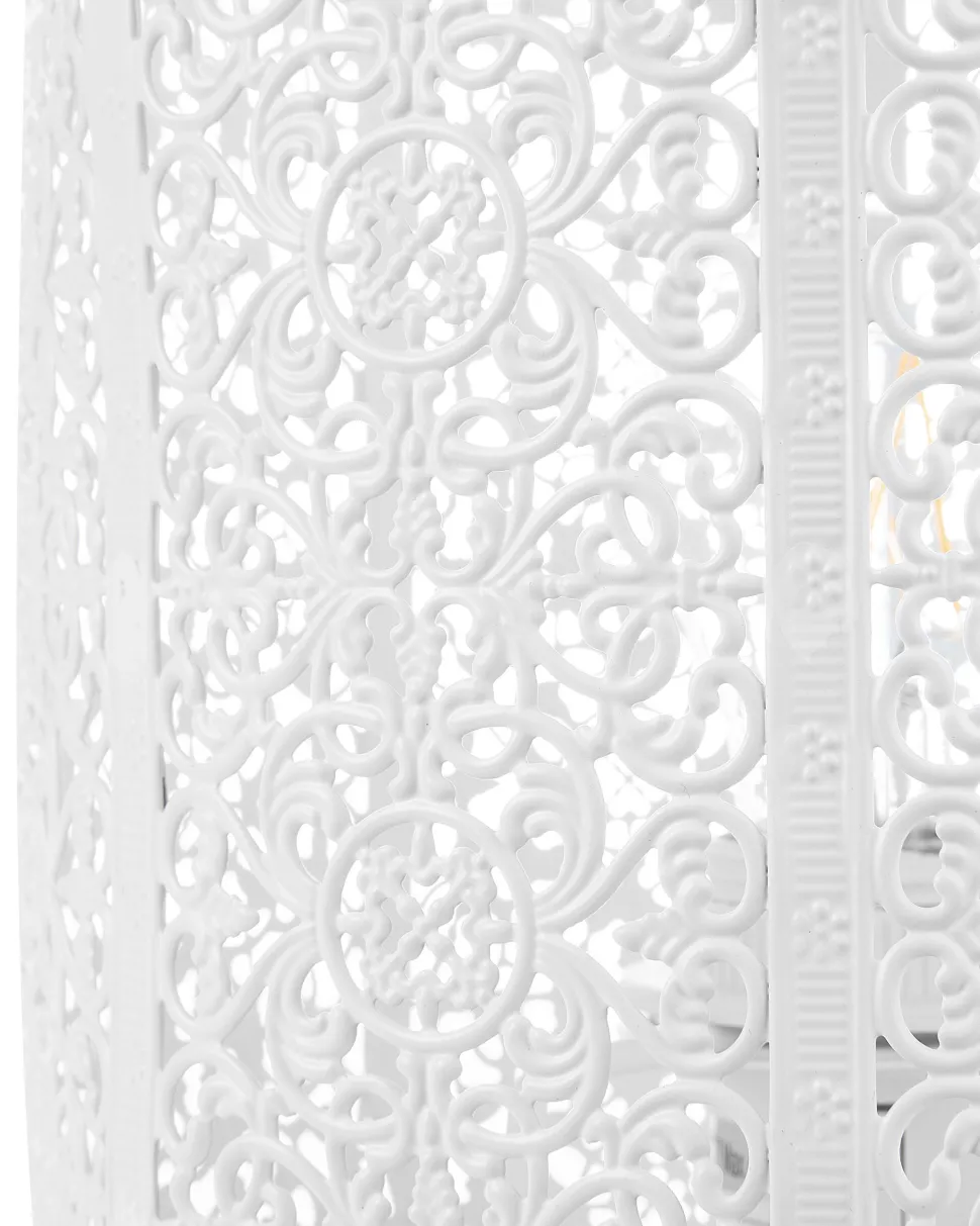 Candeeiro De Mesa Marroquino Branco Somes