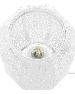 Candeeiro De Mesa Marroquino Branco Somes