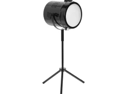 Candeeiro De Mesa Metalico Tipo Projetor Preto Henares