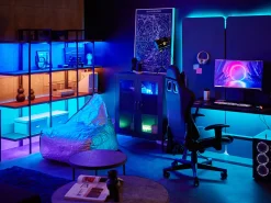 Candeeiro De Mesa Metalico Tipo Projetor Preto Henares