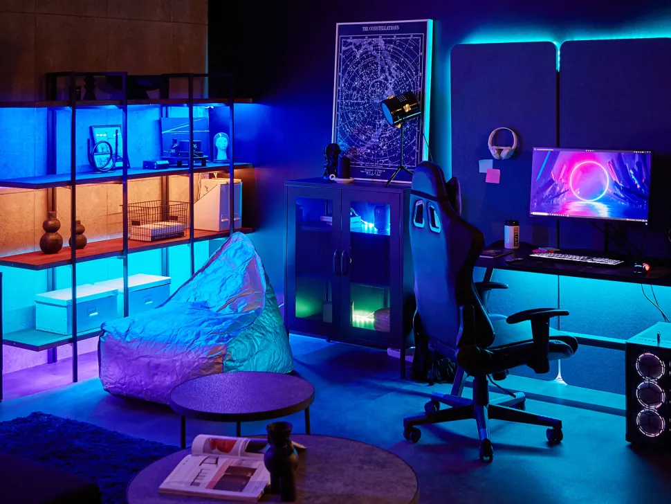 Candeeiro De Mesa Metalico Tipo Projetor Preto Henares