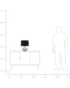 Candeeiro De Mesa Prateado 42 Cm Kuban