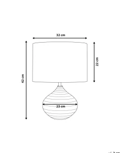 Candeeiro De Mesa Prateado 42 Cm Kuban