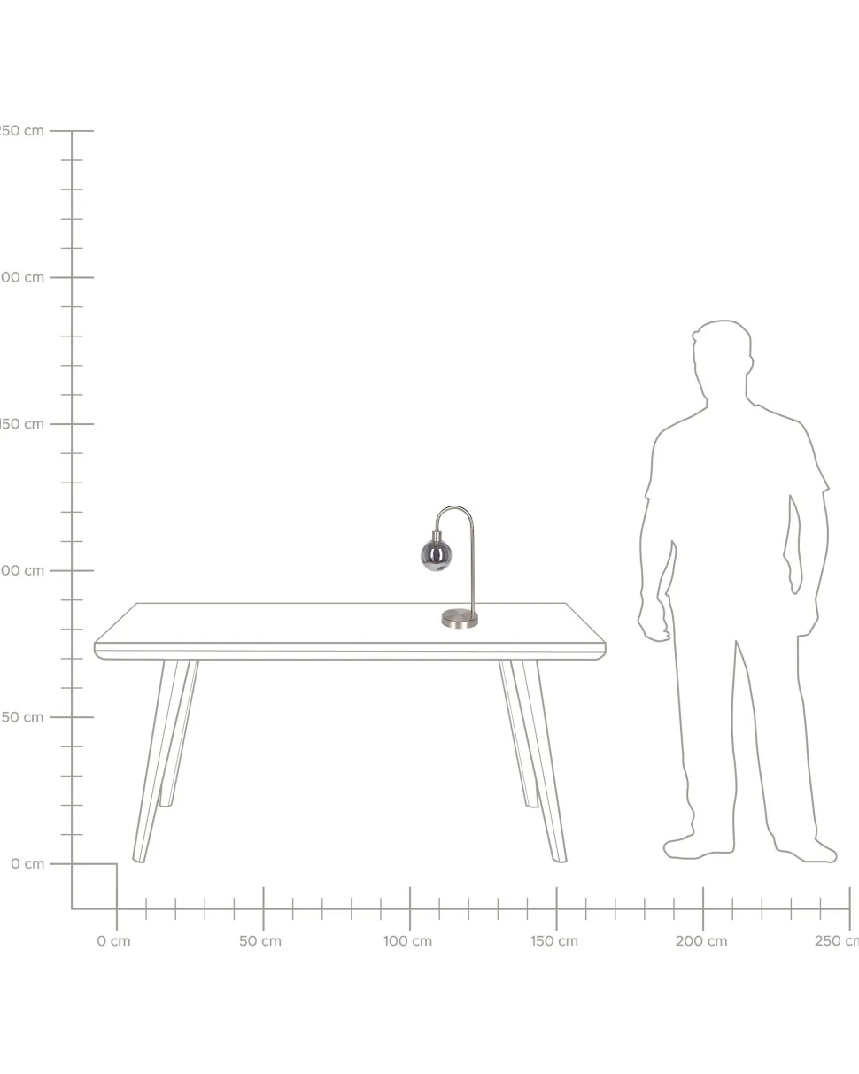 Candeeiro De Mesa Prateado Ramis