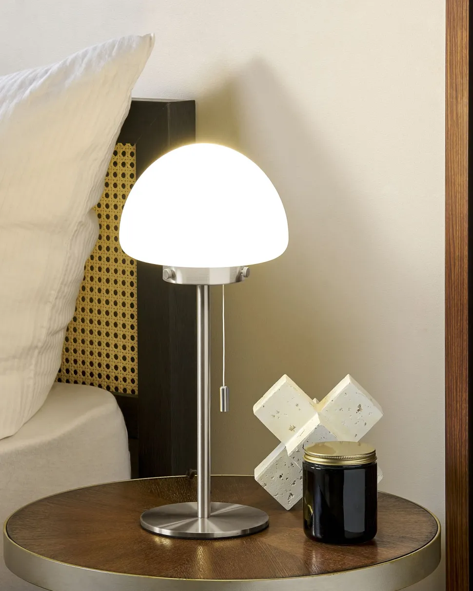 Candeeiro De Mesa Prateado 39 Cm Moruga