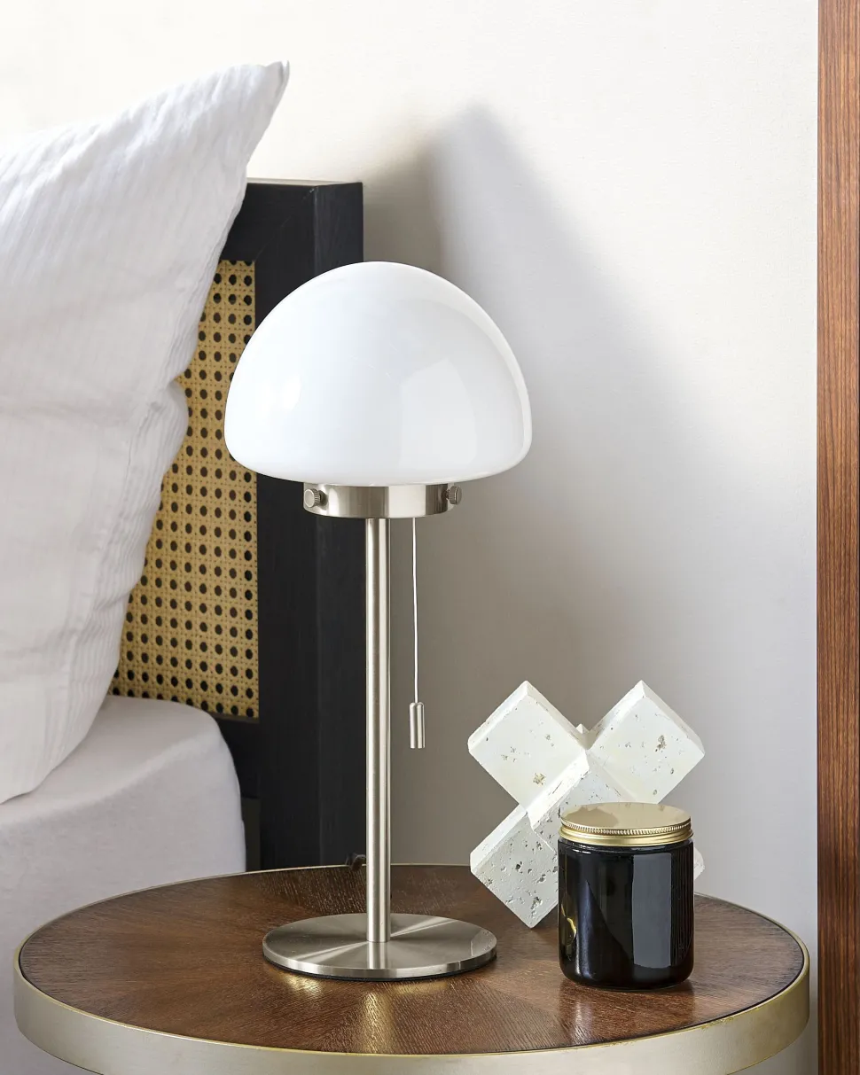 Candeeiro De Mesa Prateado 39 Cm Moruga