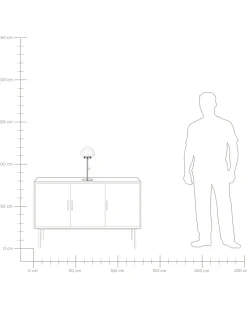 Candeeiro De Mesa Prateado 39 Cm Moruga