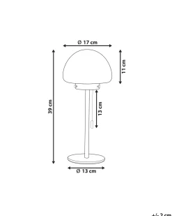 Candeeiro De Mesa Prateado 39 Cm Moruga