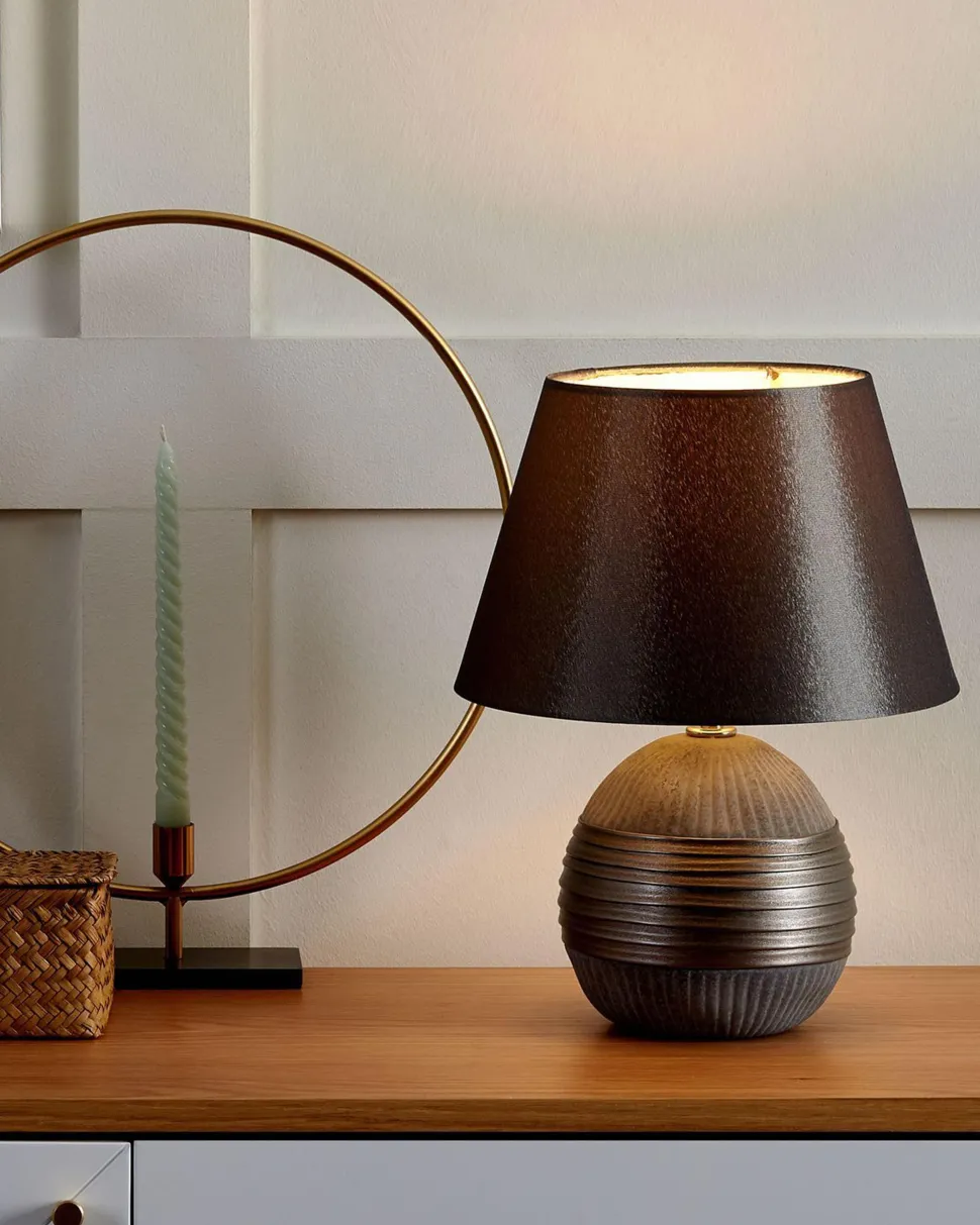 Candeeiro De Mesa Prateado Sado