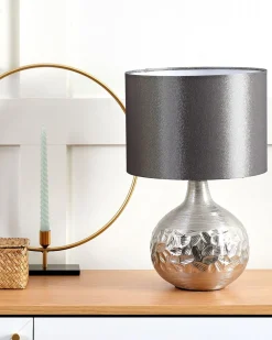 Candeeiro De Mesa Prateado Yakima