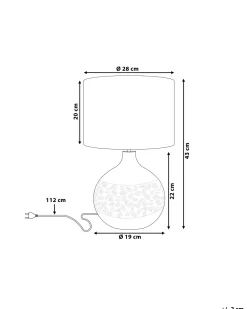Candeeiro De Mesa Prateado Yakima