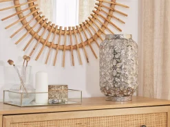 Candeeiro De Mesa Prateado Sajo M