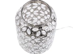 Candeeiro De Mesa Prateado Sajo M