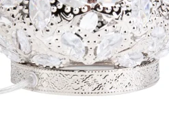 Candeeiro De Mesa Prateado Sajo M