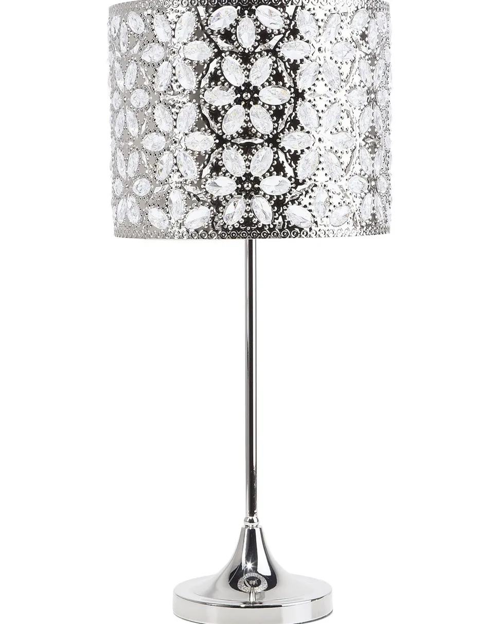 Candeeiro De Mesa Prateado Sajo L