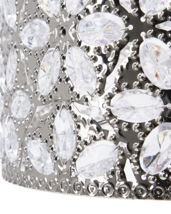 Candeeiro De Mesa Prateado Sajo L