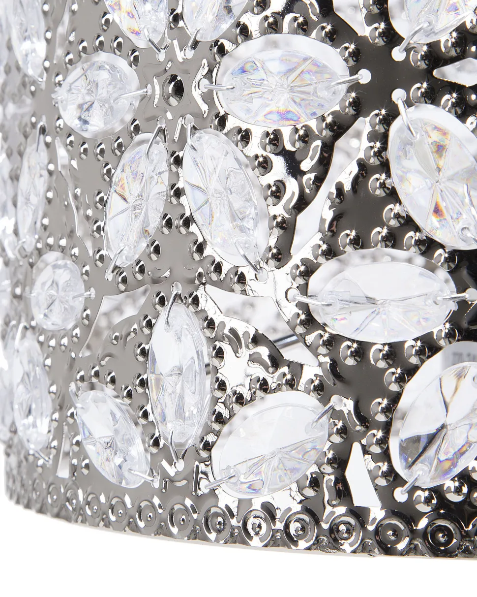 Candeeiro De Mesa Prateado Sajo L