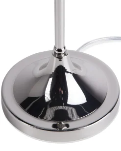 Candeeiro De Mesa Prateado Sajo L