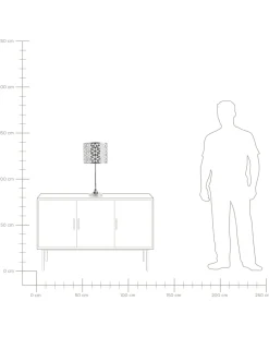 Candeeiro De Mesa Prateado Sajo L