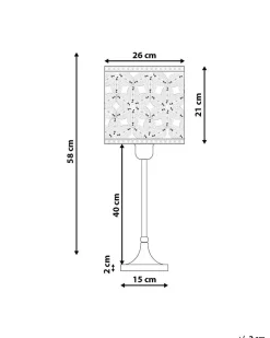 Candeeiro De Mesa Prateado Sajo L