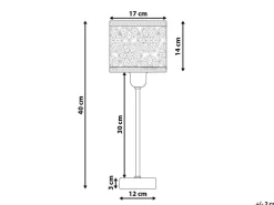 Candeeiro De Mesa Prateado Sajo S