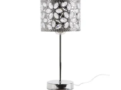 Candeeiro De Mesa Prateado Sajo S