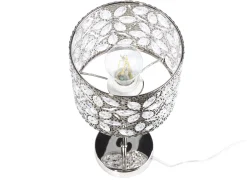 Candeeiro De Mesa Prateado Sajo S